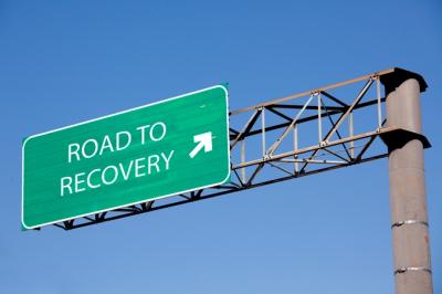 drug recovery road sign