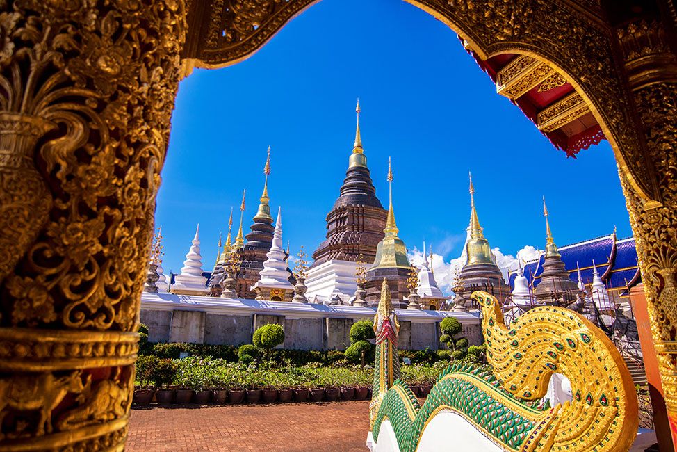 beautiful ancient temples at rehab abroad in Thailand