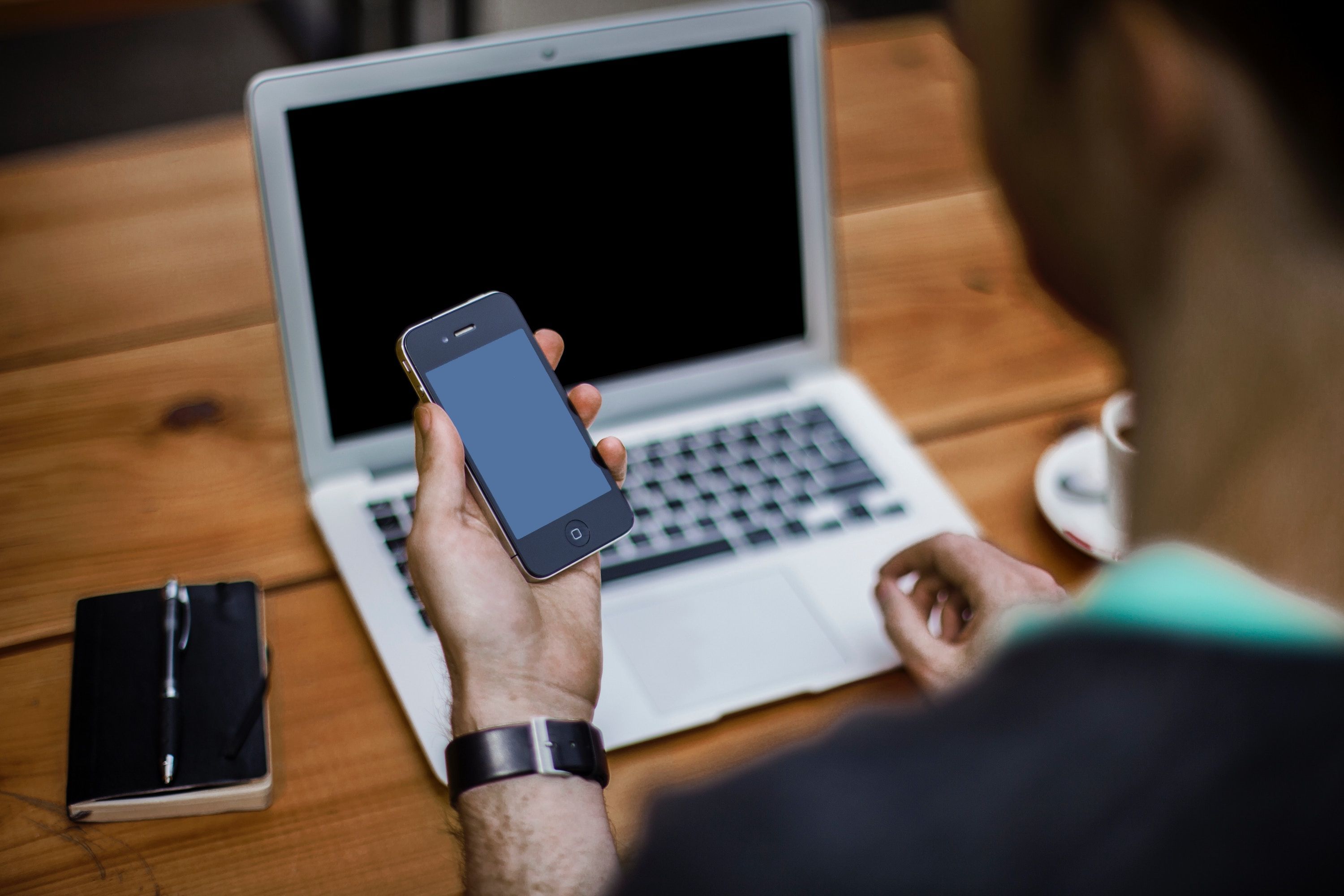 A social media addict constantly checks their phone