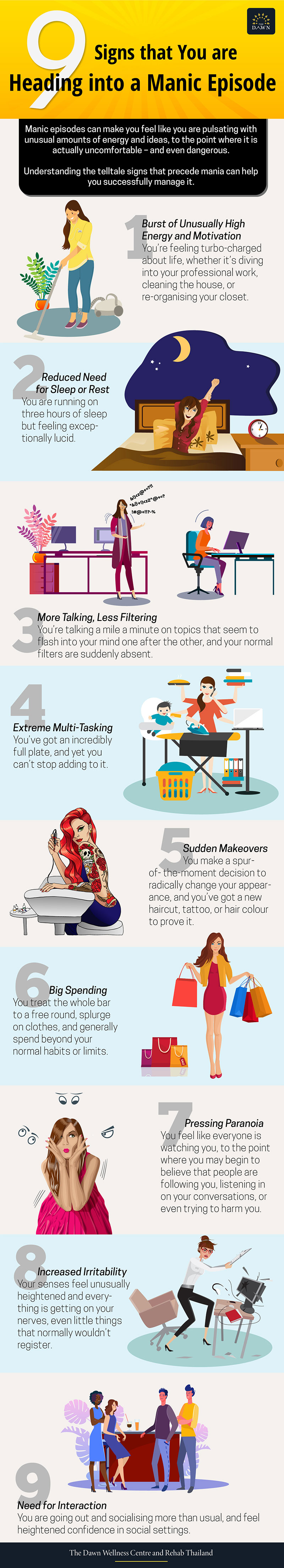 nine signs of manic episode can be learned from this blog