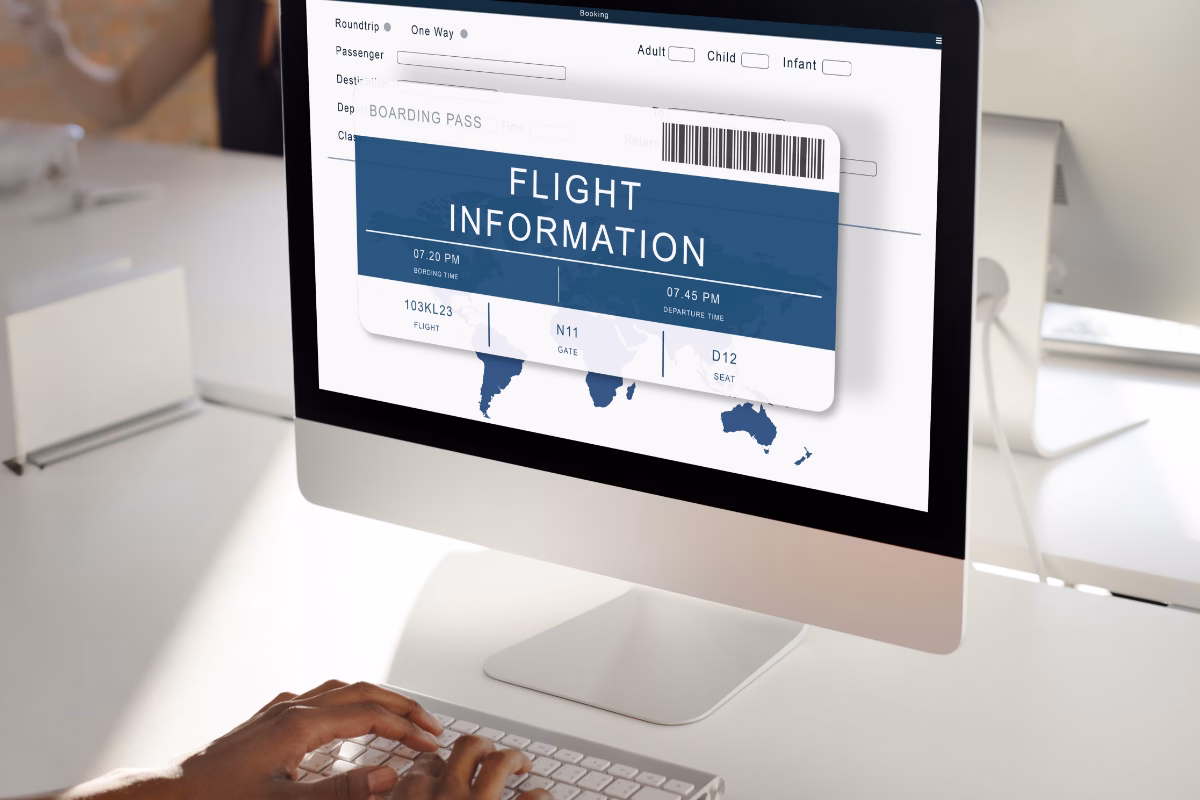 booking ticket online flight travel concept copy2 - Travel procedure