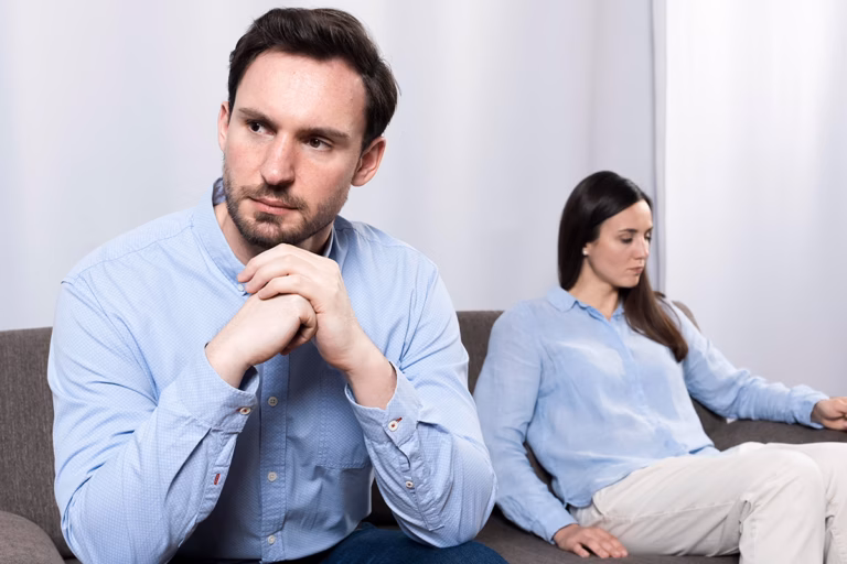 adult couple thinking - Involuntary Rehabilitation: Can You Force Someone Into Rehab?